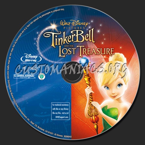 Tinker Bell and the Lost Treasure blu-ray label