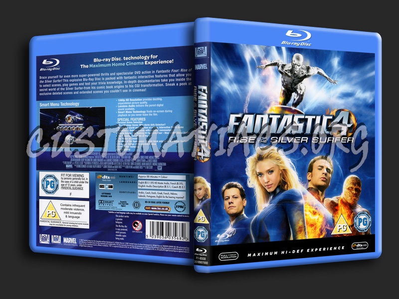 Fantastic 4 Rise of the Silver Surfer blu-ray cover