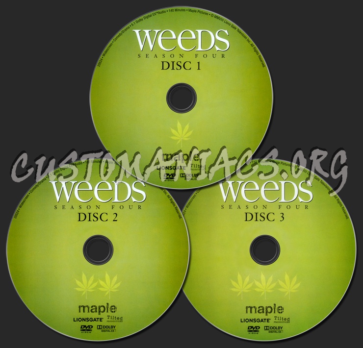 Weeds Season 4 dvd label