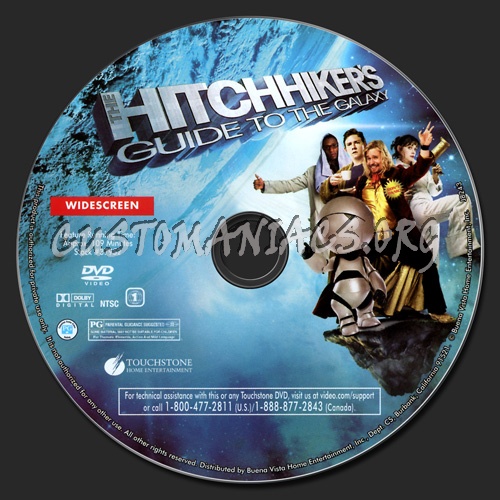 The Hitchhiker's Guide to the Galaxy dvd label