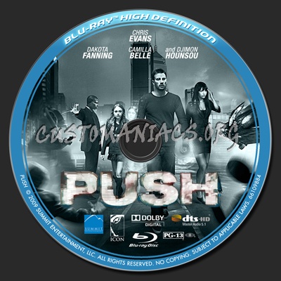 Push blu-ray label