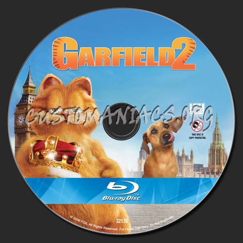 Garfield 2 blu-ray label