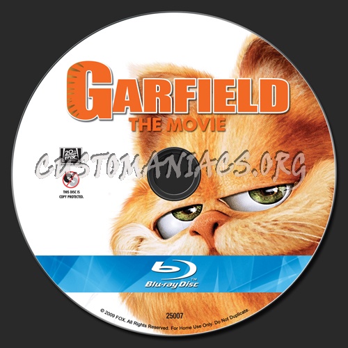 Garfield blu-ray label