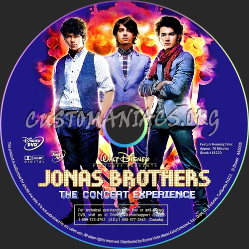 Jonas Brothers: The 3D Concert Experience dvd label