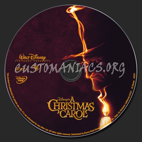 Disney's A Christmas Carol dvd label