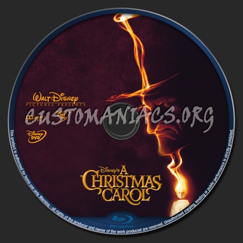 Disney's A Christmas Carol blu-ray label