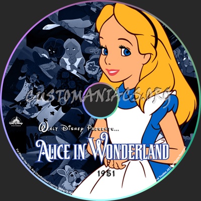 Alice In Wonderland - 1951 dvd label