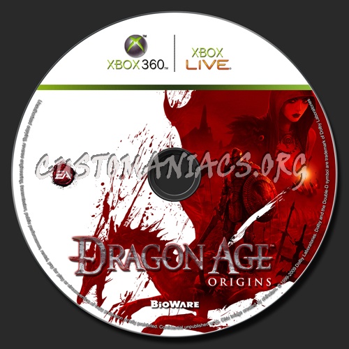 Dragon Age: Origins dvd label