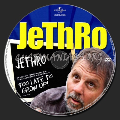 Jethro Too Late to Grow Up dvd label