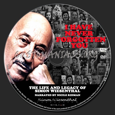 I Have Never Forgotten You The Life & Legacy of Simon Wiesenthal dvd label