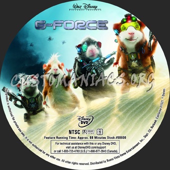 G-Force dvd label