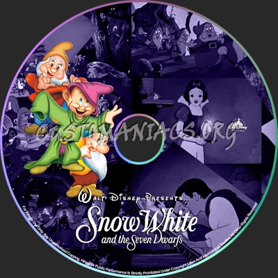 Snow White and the Seven Dwarfs dvd label