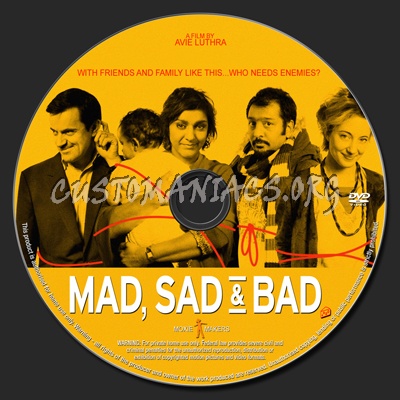 Mad Sad & Bad dvd label