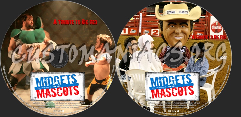 Midgets Vs. Mascots dvd label