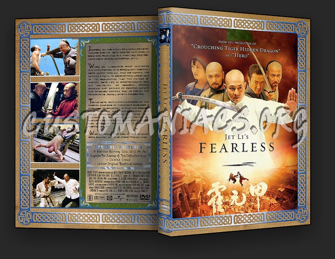 Jet Li's Fearless dvd cover