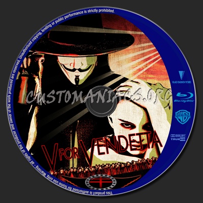 V For Vendetta blu-ray label