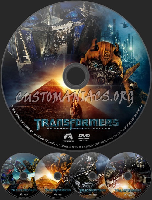 Transformers - Revenge Of The Fallen dvd label