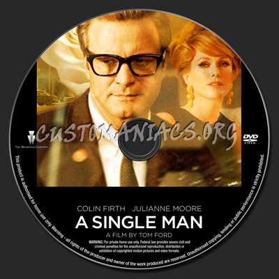 A Single Man dvd label