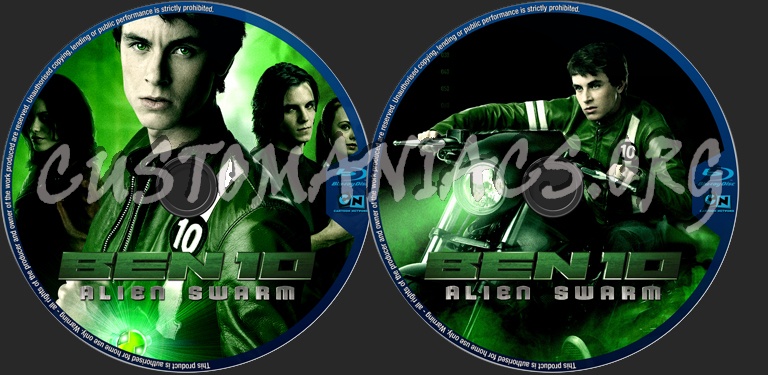 Ben 10 Alien Swarm blu-ray label