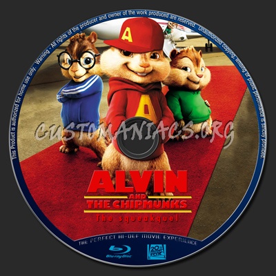 Alvin And The Chipmunks : The Squeakquel blu-ray label