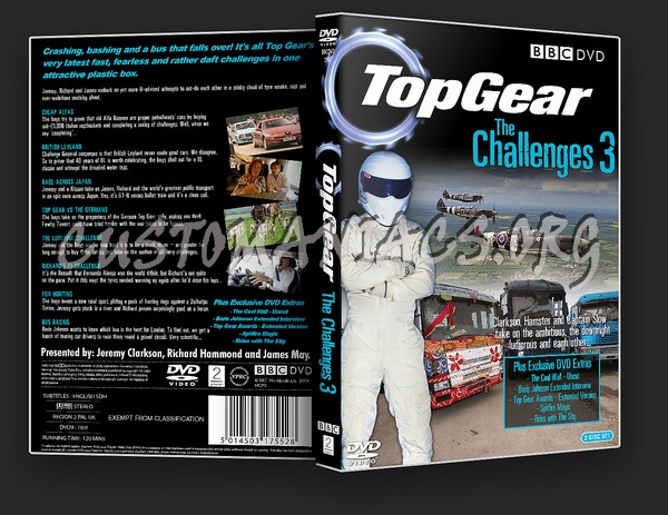 Top Gear - The Challenges 3 dvd cover