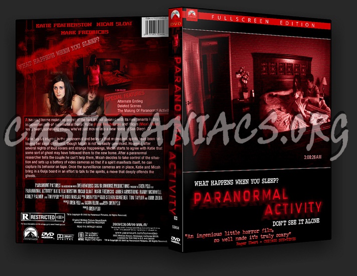 Paranormal Activity dvd cover