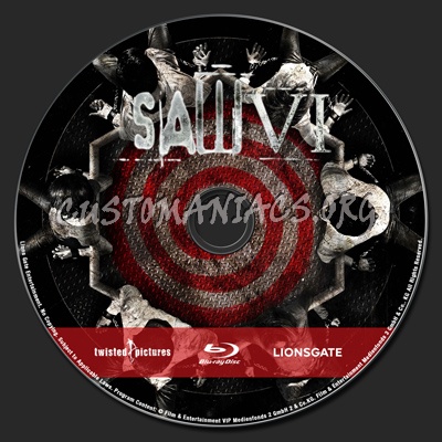 Saw VI blu-ray label