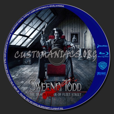 Sweeney Todd blu-ray label