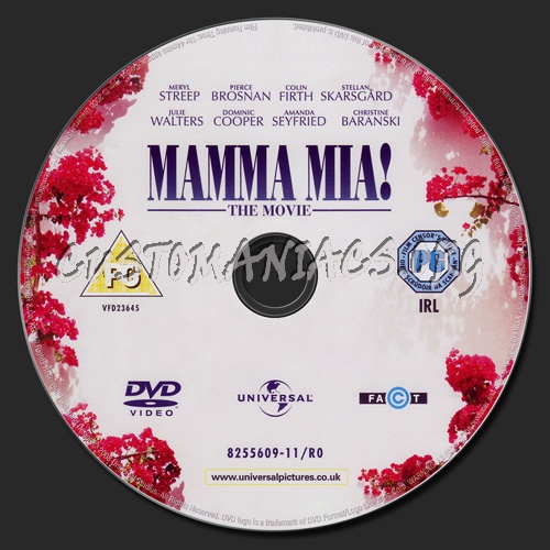 Mamma Mia! The Movie dvd label