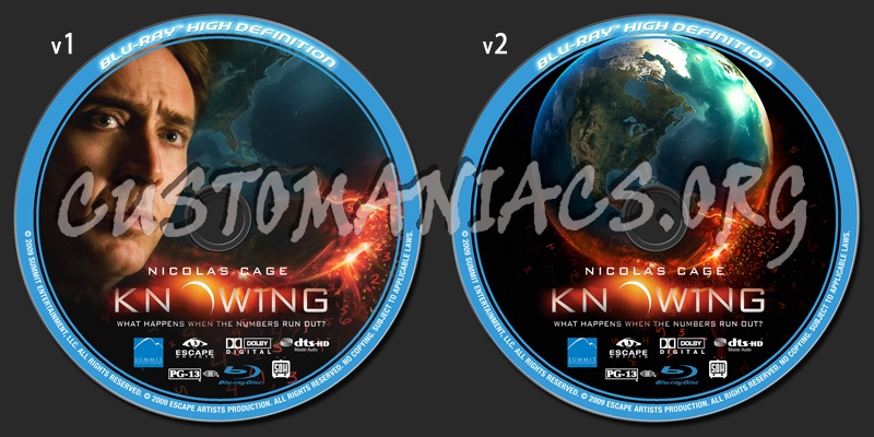 Knowing blu-ray label