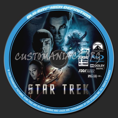 Star Trek (2009) blu-ray label