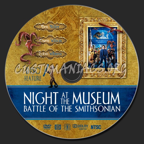 Night at the Museum Battle of the Smithsonian 2-Disc Monkey Mischief Pack dvd label