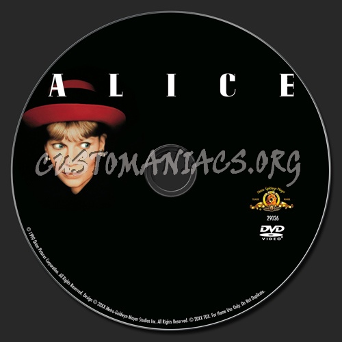 Alice dvd label