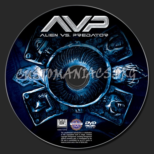 Alien vs Predator dvd label