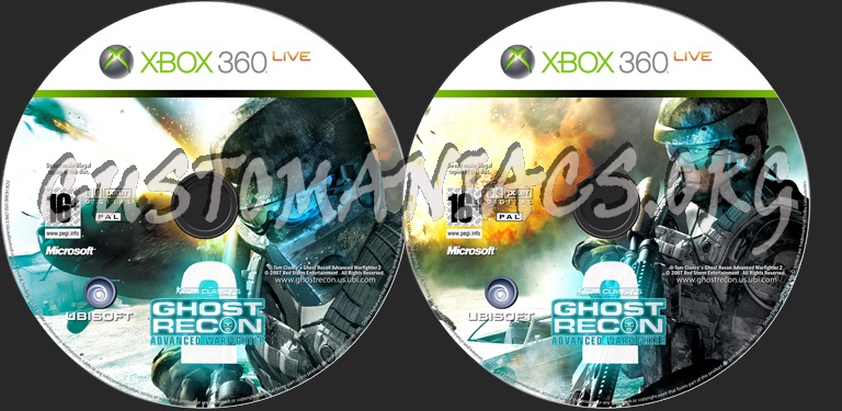 Ghost Recon Advanced Warfighter 2 dvd label