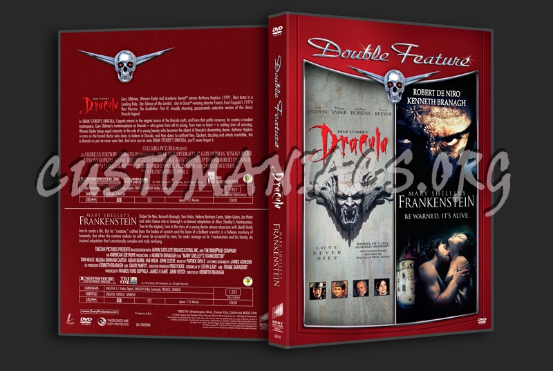 Dracula  / Mary Shelley's  Frankenstein dvd cover