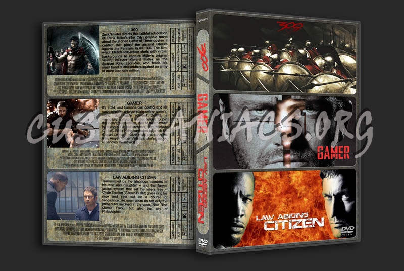 300 / Gamer / Law Abiding Citizen Triple Feature dvd cover