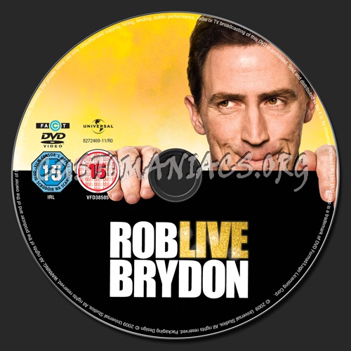 Rob Brydon Live dvd label