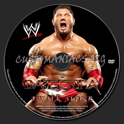 WWE Batista I Walk Alone dvd label