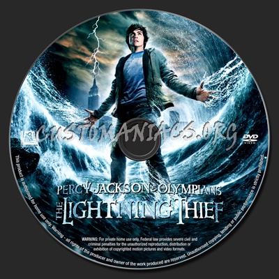 Percy Jackson & the Olympians The Lightning Thief dvd label