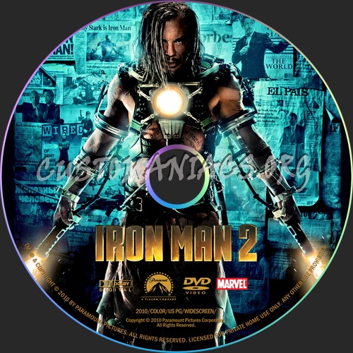 Iron Man 2 dvd label