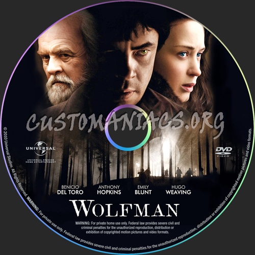 The Wolfman dvd label