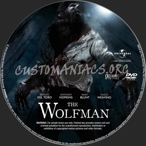 The Wolfman dvd label