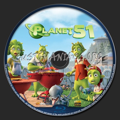 Planet 51 blu-ray label