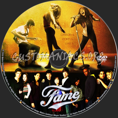 Fame dvd label