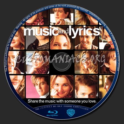 Music And Lyrics blu-ray label