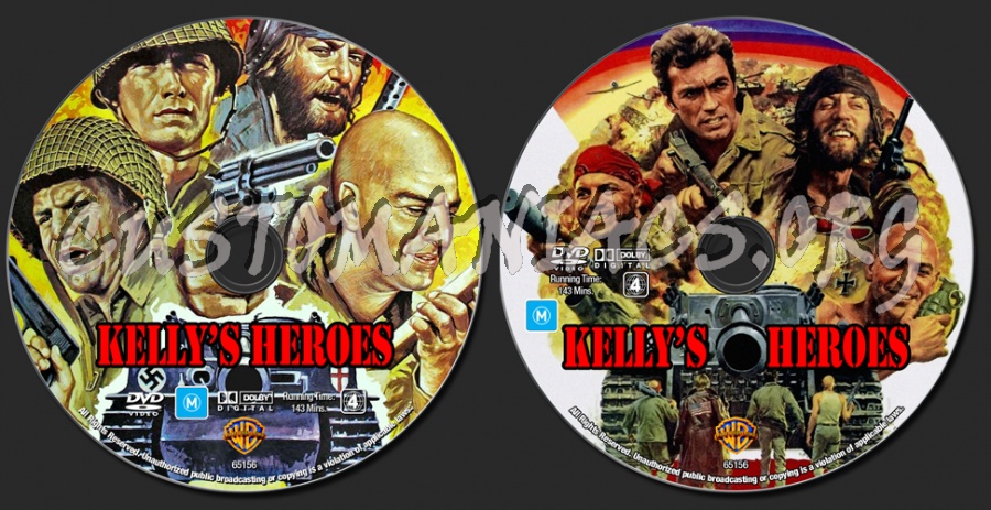 Kelly's Heroes dvd label