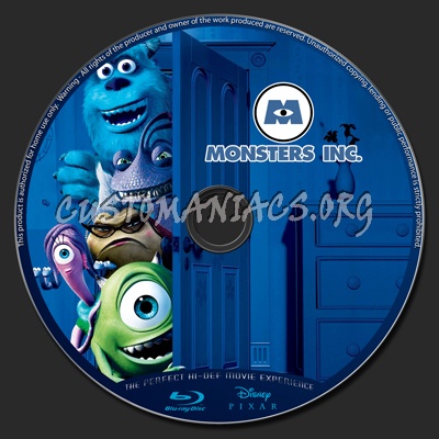 Monsters Inc. blu-ray label