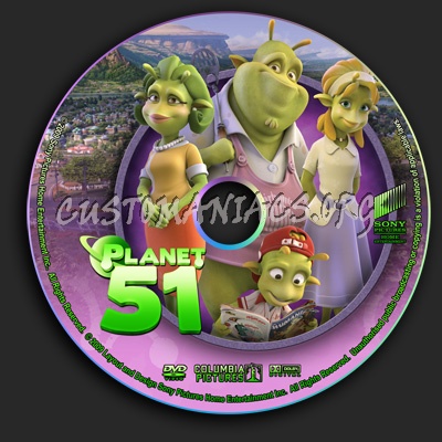 Planet 51 dvd label