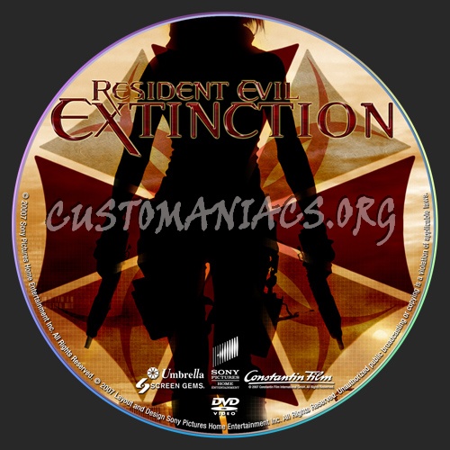 Resident Evil: Extinction dvd label